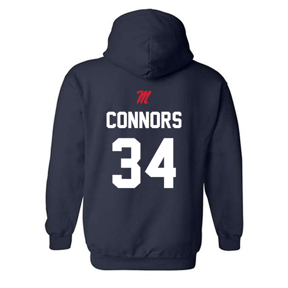 Ole Miss - NCAA Softball : rachel connors - Sports Shersey Hooded Sweatshirt-1