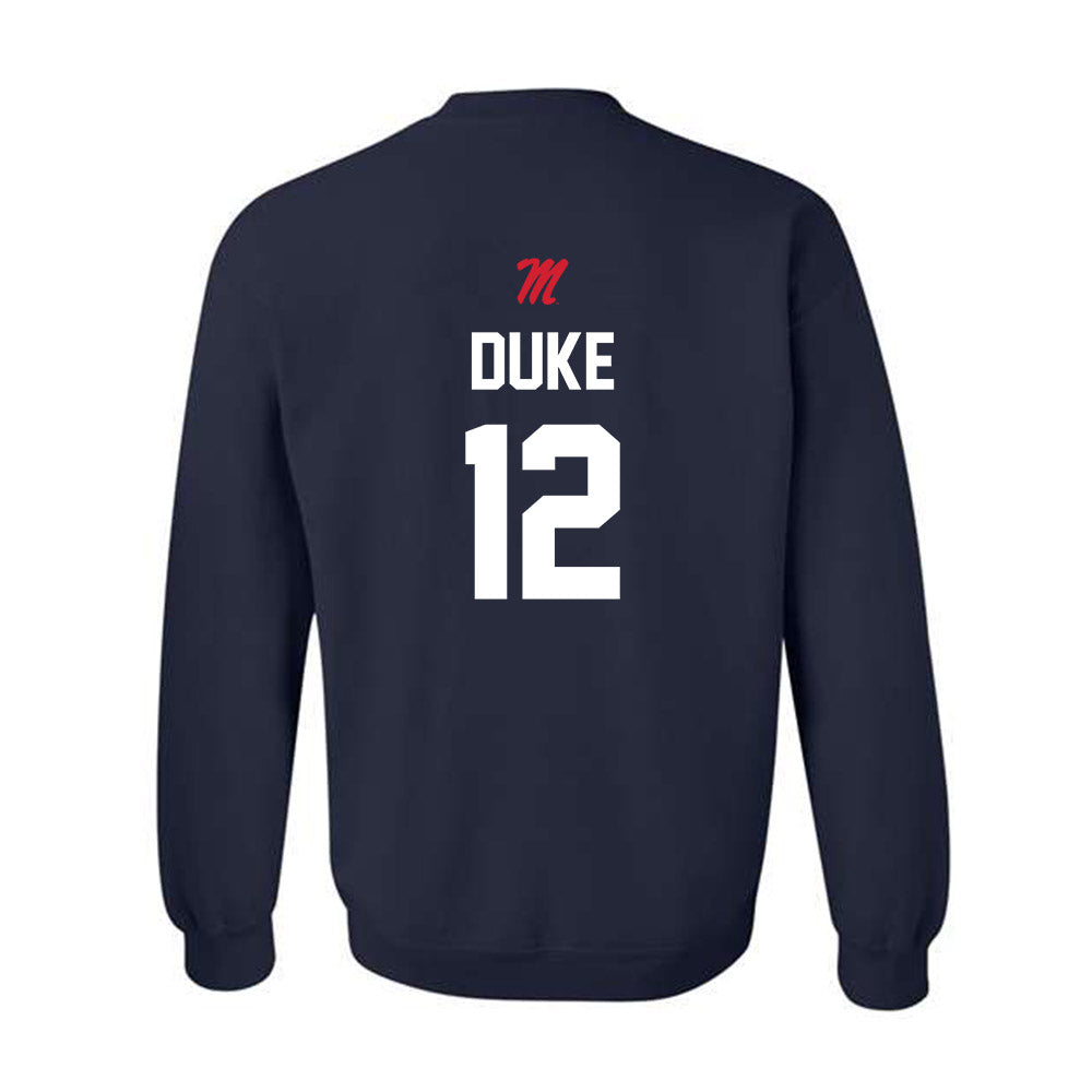 Ole Miss - NCAA Softball : Addison Duke - Sports Shersey Crewneck Sweatshirt-1