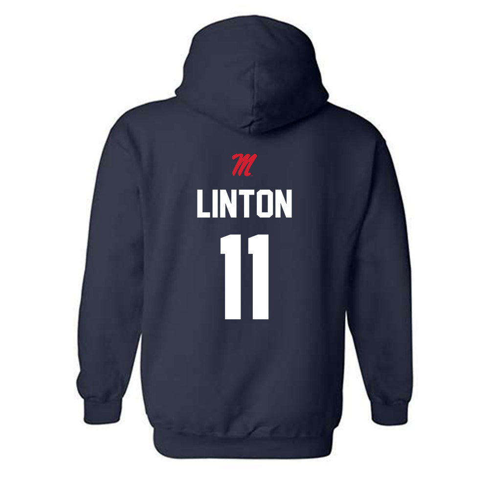 Ole Miss - NCAA Softball : Addi Linton - Sports Shersey Hooded Sweatshirt-1