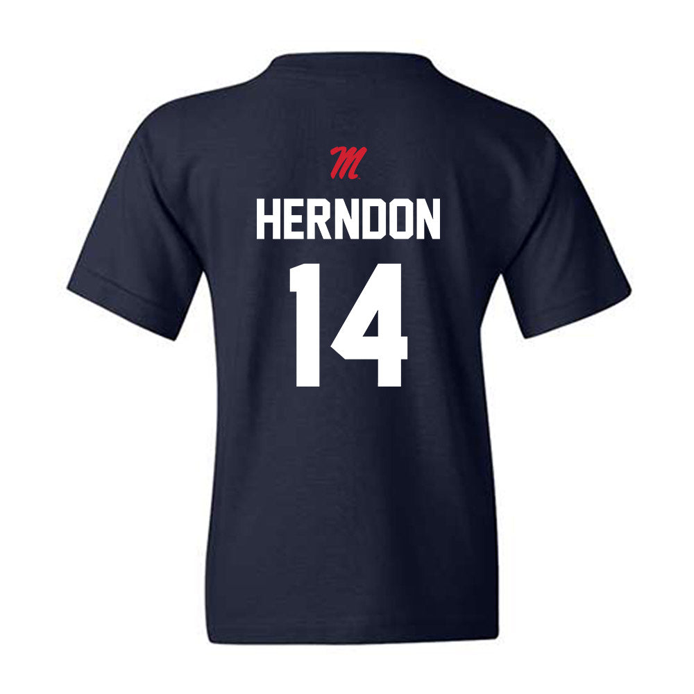 Ole Miss - NCAA Softball : Abby Herndon - Sports Shersey Youth T-Shirt-1