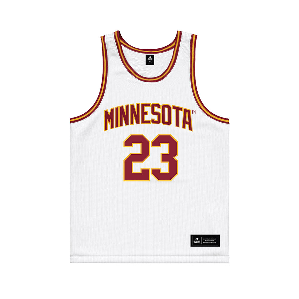 Minnesota - NCAA Men's Basketball : Parker Fox - White Basketball Jersey