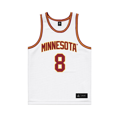 Minnesota - NCAA Men's Basketball : Max Lorenson - White Basketball Jersey-0
