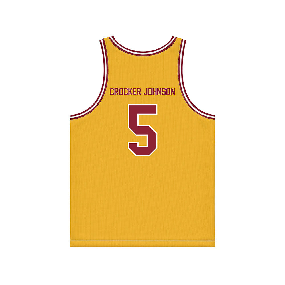 Minnesota - NCAA Men's Basketball : Jaylen Crocker johnson - Gold Basketball Jersey-1