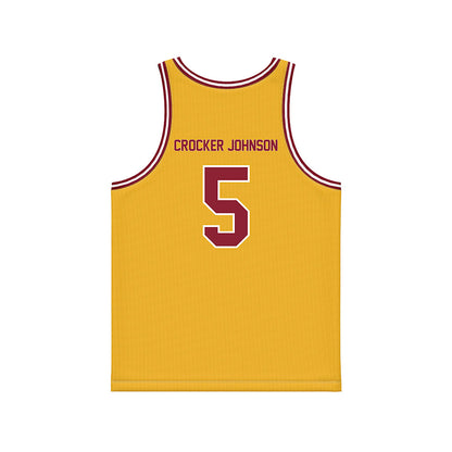 Minnesota - NCAA Men's Basketball : Jaylen Crocker johnson - Gold Basketball Jersey-1