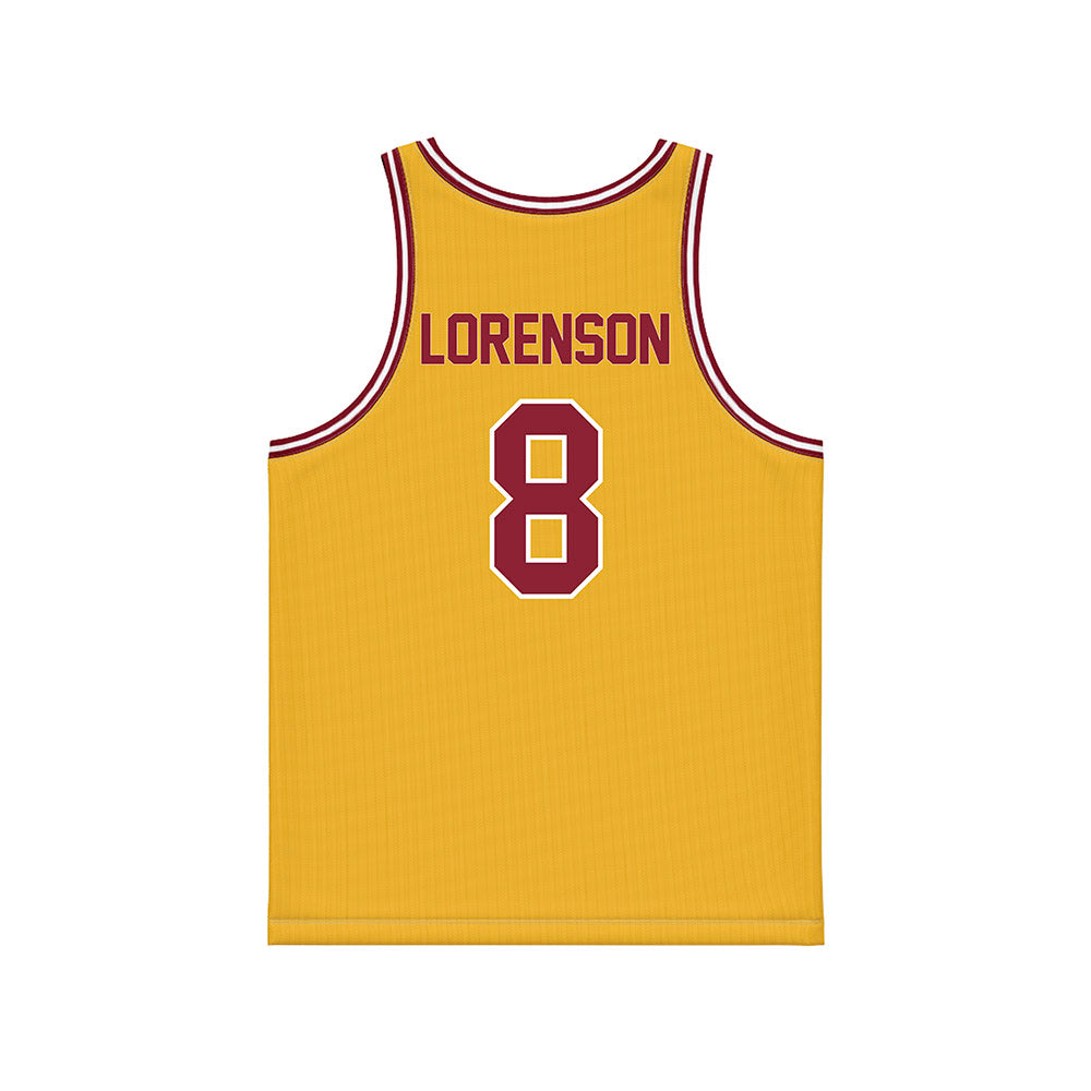 Minnesota - NCAA Men's Basketball : Max Lorenson - Gold Basketball Jersey-1