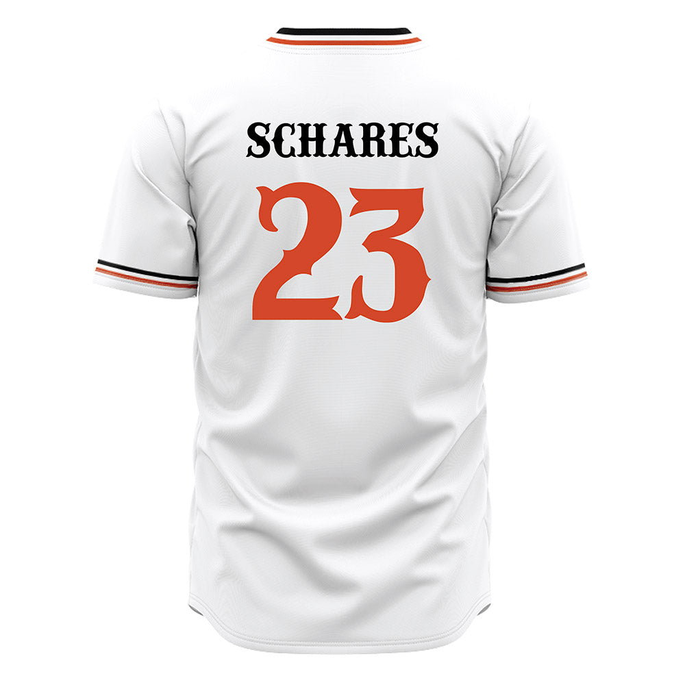 Campbell - NCAA Baseball : Bryce Schares - White Jersey-1