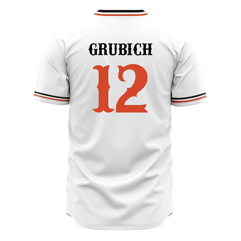 Campbell - NCAA Baseball : Lleyton Grubich - White Jersey-1