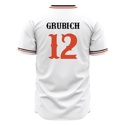 Campbell - NCAA Baseball : Lleyton Grubich - White Jersey-1