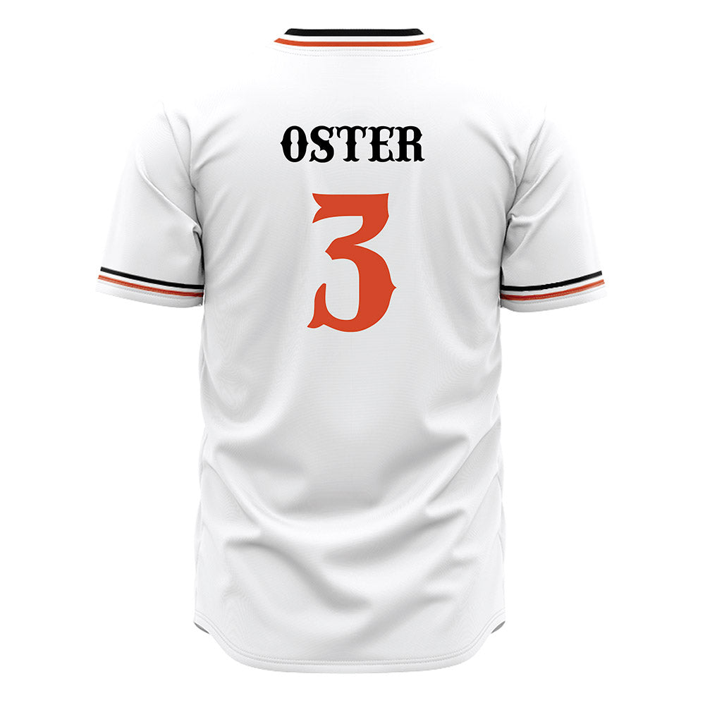 Campbell - NCAA Baseball : Jonah Oster - White Jersey-1