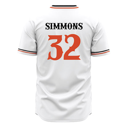 Campbell - NCAA Baseball : Owen Simmons - White Jersey-1