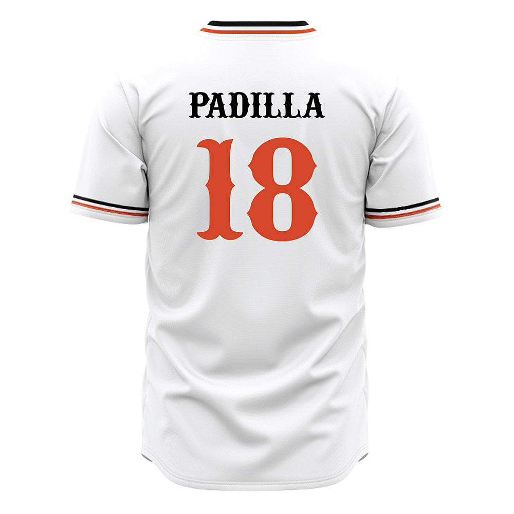 Campbell - NCAA Baseball : Isaiah Padilla - White Jersey-1