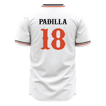Campbell - NCAA Baseball : Isaiah Padilla - White Jersey-1