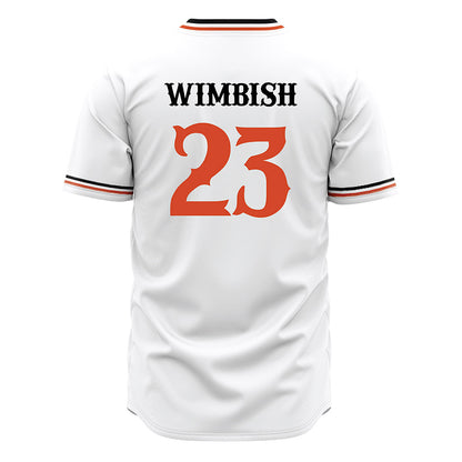 Campbell - NCAA Baseball : Camden Wimbish - White Jersey-1