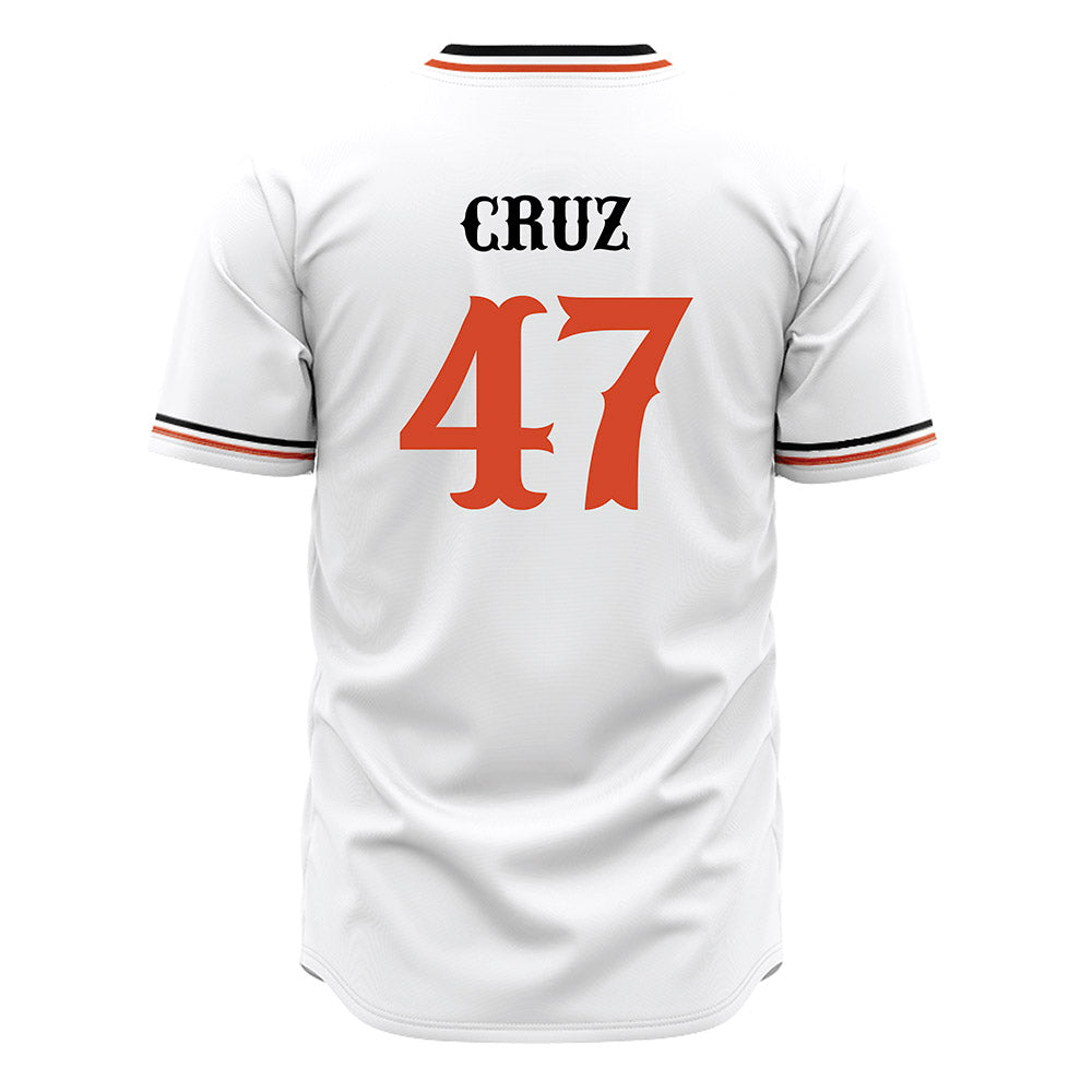 Campbell - NCAA Baseball : Gabriel Cruz - White Jersey-1