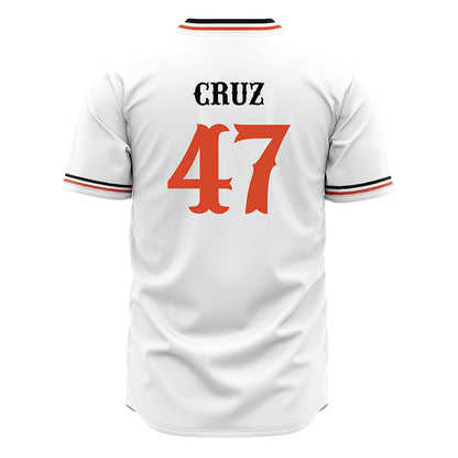 Campbell - NCAA Baseball : Gabriel Cruz - White Jersey-1