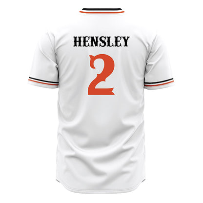 Campbell - NCAA Baseball : Connor Hensley - White Jersey-1
