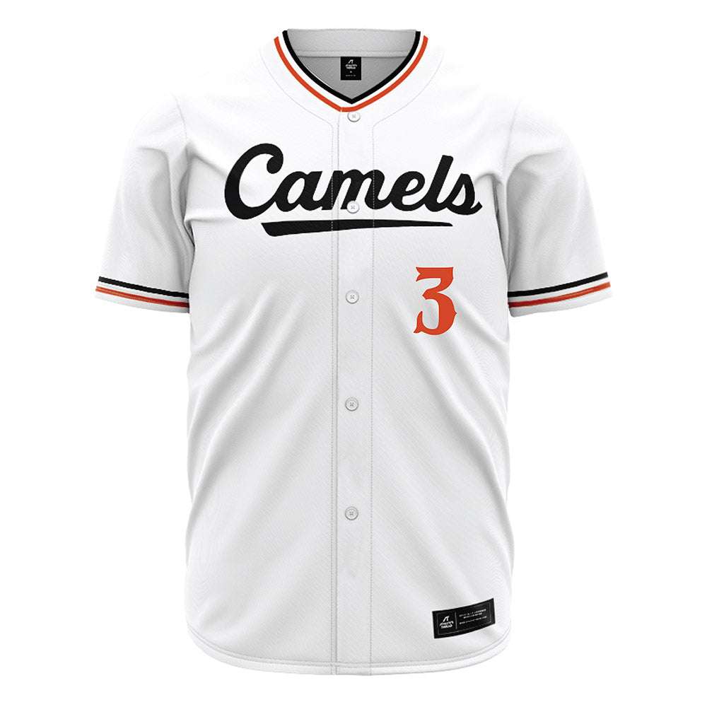 Campbell - NCAA Baseball : Jonah Oster - White Jersey-0