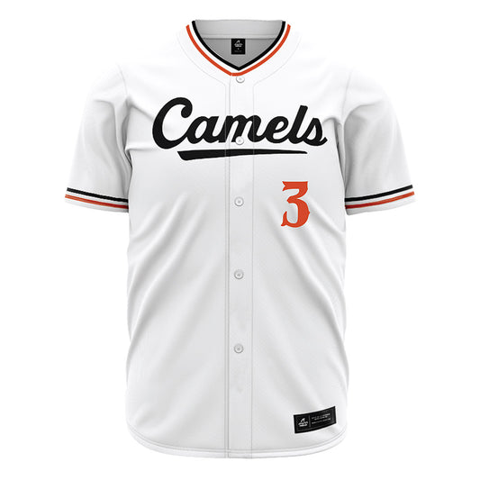 Campbell - NCAA Baseball : Jonah Oster - White Jersey-0