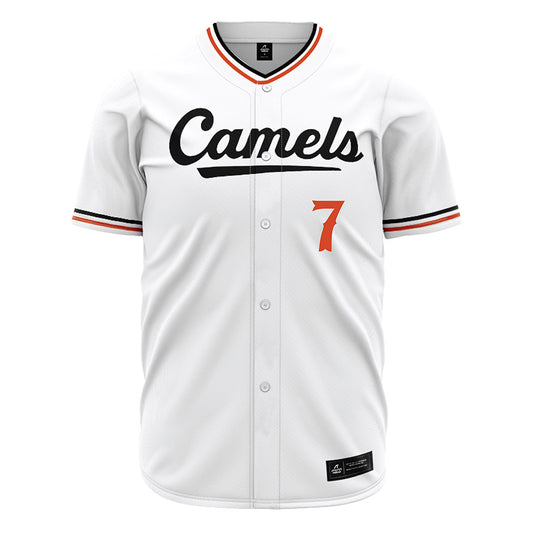 Campbell - NCAA Baseball : Cooper Clark - White Jersey-0