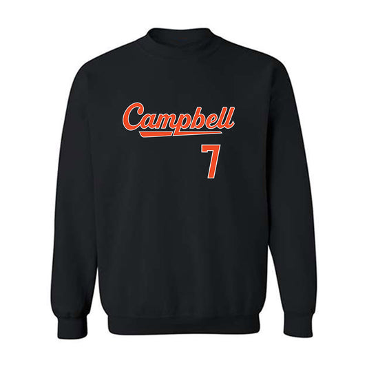 Campbell - NCAA Baseball : Cooper Clark - Replica Shersey Crewneck Sweatshirt-0