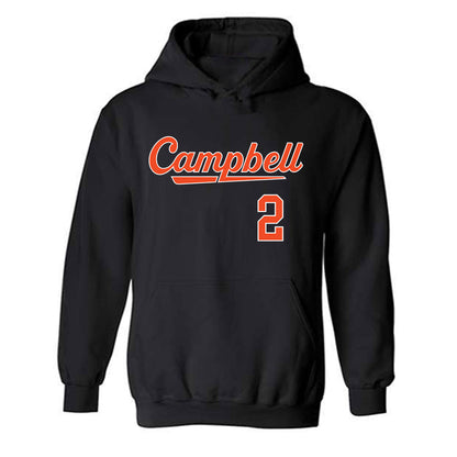 Campbell - NCAA Baseball : Connor Hensley - Replica Shersey Hooded Sweatshirt-0