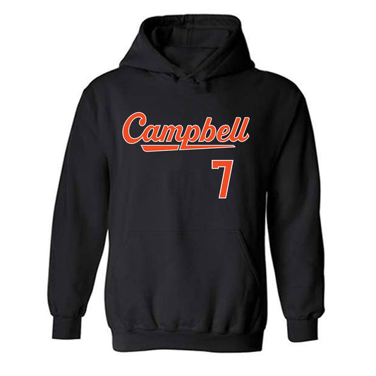 Campbell - NCAA Baseball : Cooper Clark - Replica Shersey Hooded Sweatshirt-0