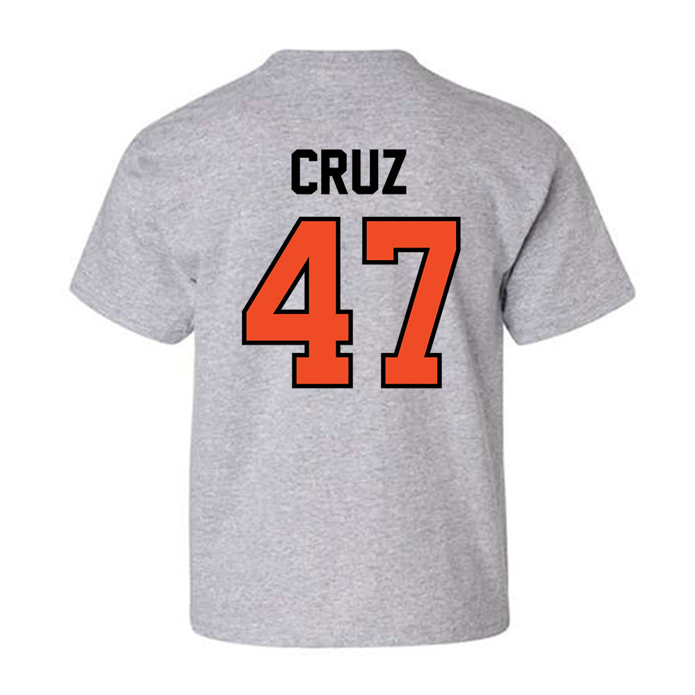 Campbell - NCAA Baseball : Gabriel Cruz - Fashion Shersey Youth T-Shirt-1