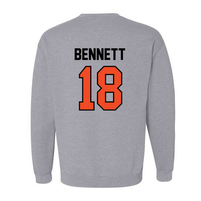 Campbell - NCAA Softball : Ryleigh Bennett - Fashion Shersey Crewneck Sweatshirt-1