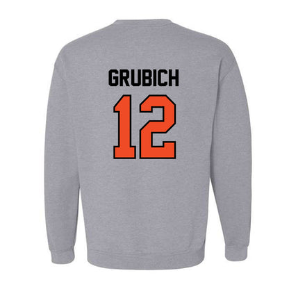 Campbell - NCAA Baseball : Lleyton Grubich - Fashion Shersey Crewneck Sweatshirt-1
