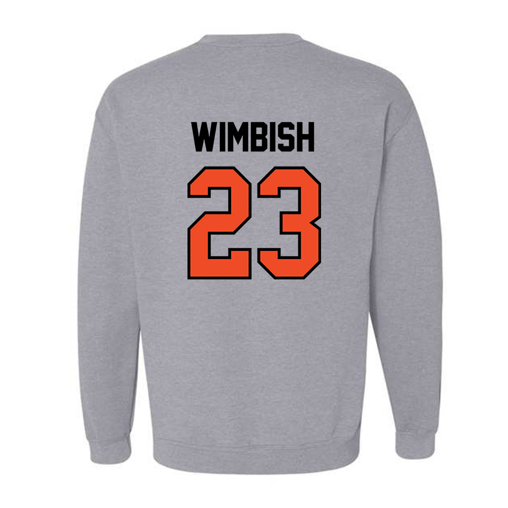 Campbell - NCAA Baseball : Camden Wimbish - Fashion Shersey Crewneck Sweatshirt-1