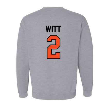 Campbell - NCAA Women's Lacrosse : Claire Witt - Fashion Shersey Crewneck Sweatshirt-1