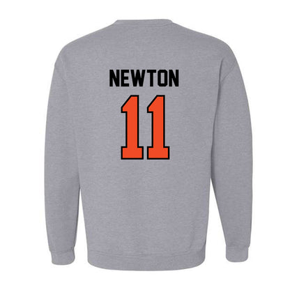 Campbell - NCAA Men's Basketball : Muneer Newton - Fashion Shersey Crewneck Sweatshirt-1
