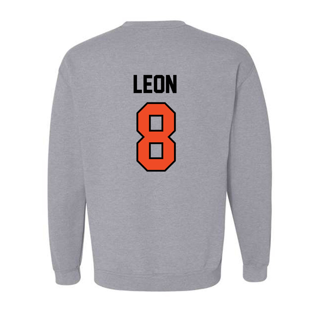 Campbell - NCAA Softball : Megan Leon - Fashion Shersey Crewneck Sweatshirt-1