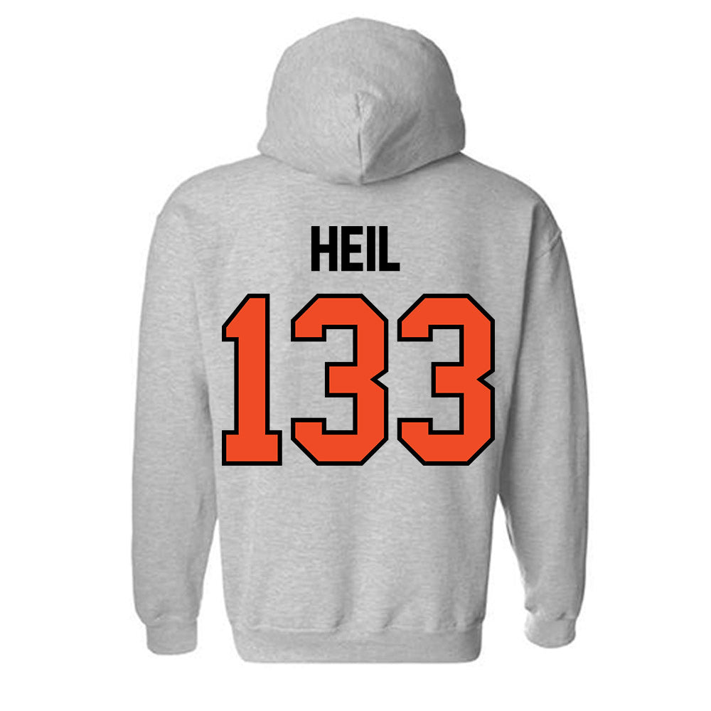 Campbell - NCAA Wrestling : Logan Heil - Fashion Shersey Hooded Sweatshirt-1