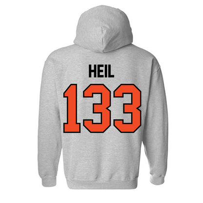 Campbell - NCAA Wrestling : Logan Heil - Fashion Shersey Hooded Sweatshirt-1