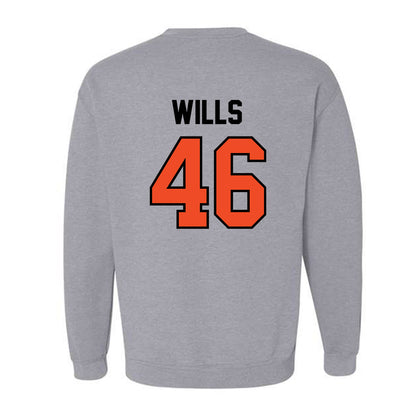 Campbell - NCAA Baseball : Houston Wills - Fashion Shersey Crewneck Sweatshirt-1