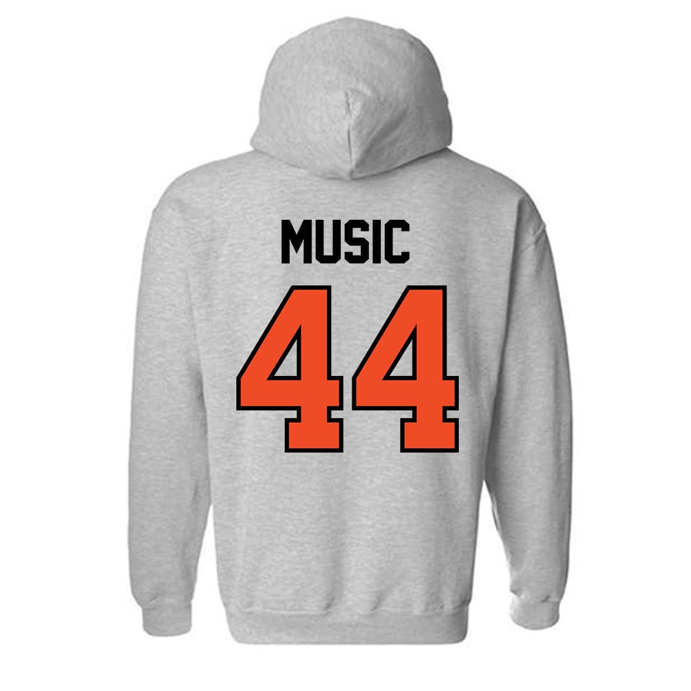 Campbell - NCAA Baseball : Jett Music - Fashion Shersey Hooded Sweatshirt-1