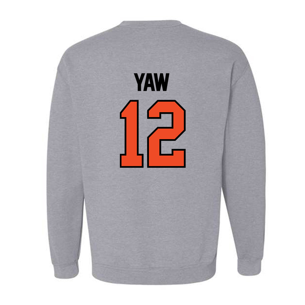 Campbell - NCAA Men's Basketball : Israel Yaw - Fashion Shersey Crewneck Sweatshirt-1