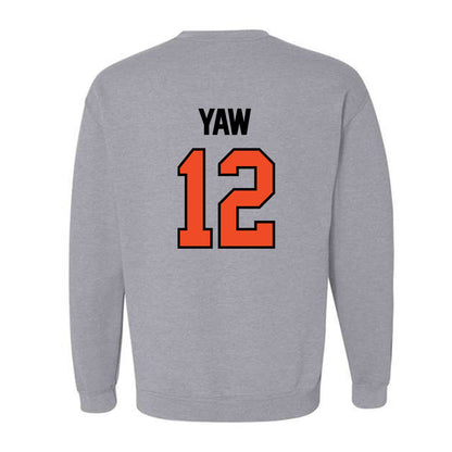 Campbell - NCAA Men's Basketball : Israel Yaw - Fashion Shersey Crewneck Sweatshirt-1