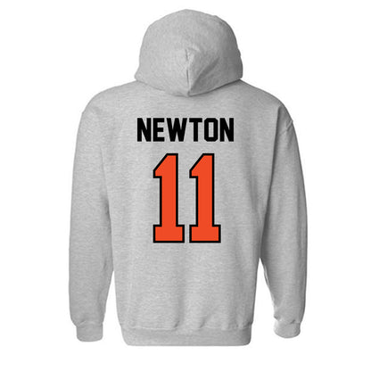 Campbell - NCAA Men's Basketball : Muneer Newton - Fashion Shersey Hooded Sweatshirt-1