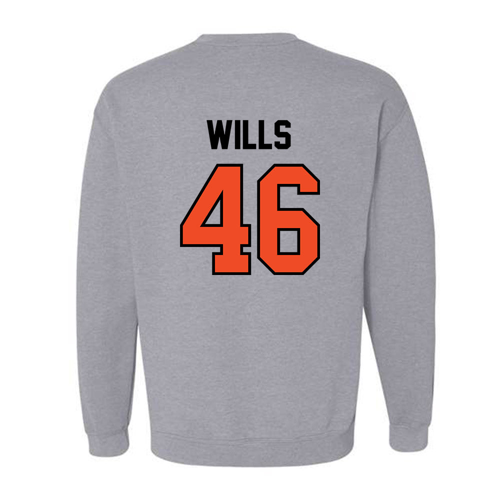 Campbell - NCAA Baseball : Houston Wills - Fashion Shersey Crewneck Sweatshirt-1