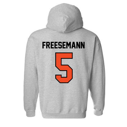 Campbell - NCAA Women's Volleyball : Leah Freesemann - Fashion Shersey Hooded Sweatshirt-1