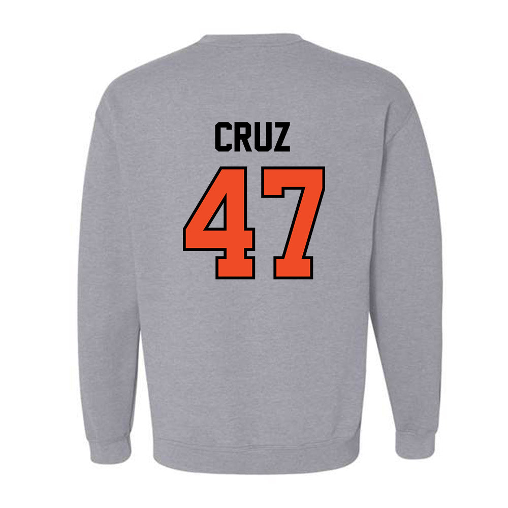 Campbell - NCAA Baseball : Gabriel Cruz - Fashion Shersey Crewneck Sweatshirt-1