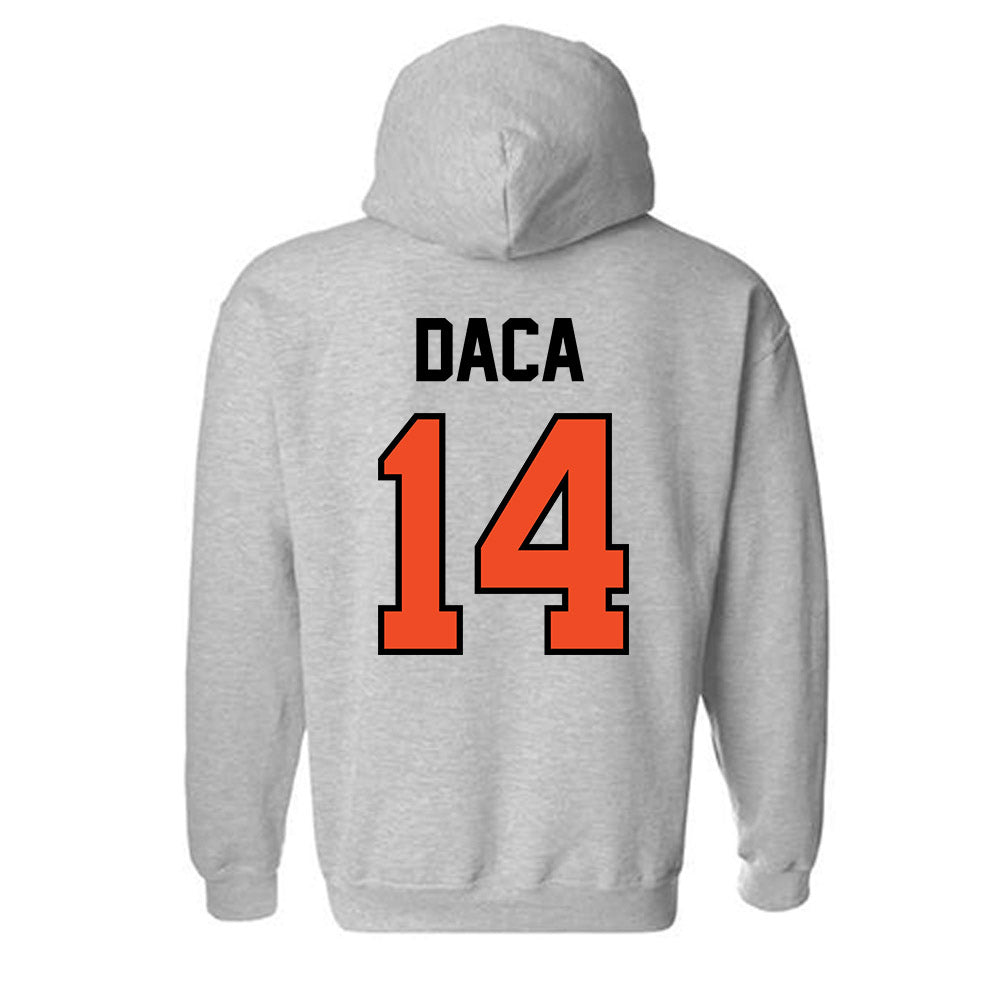 Campbell - NCAA Women's Volleyball : Maja Daca - Fashion Shersey Hooded Sweatshirt-1