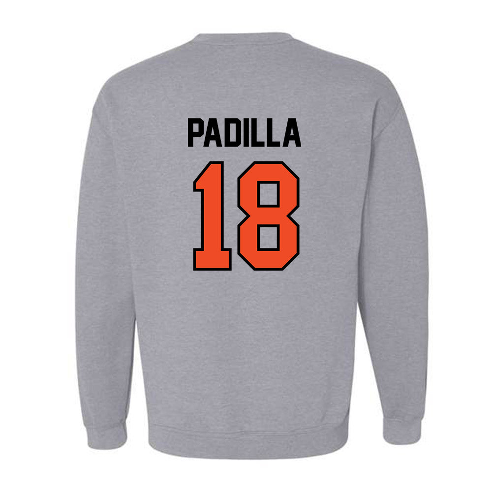 Campbell - NCAA Baseball : Isaiah Padilla - Fashion Shersey Crewneck Sweatshirt-1