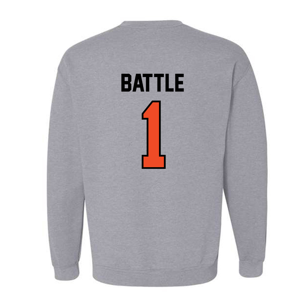 Campbell - NCAA Women's Basketball : Ashleigh Battle - Fashion Shersey Crewneck Sweatshirt-1