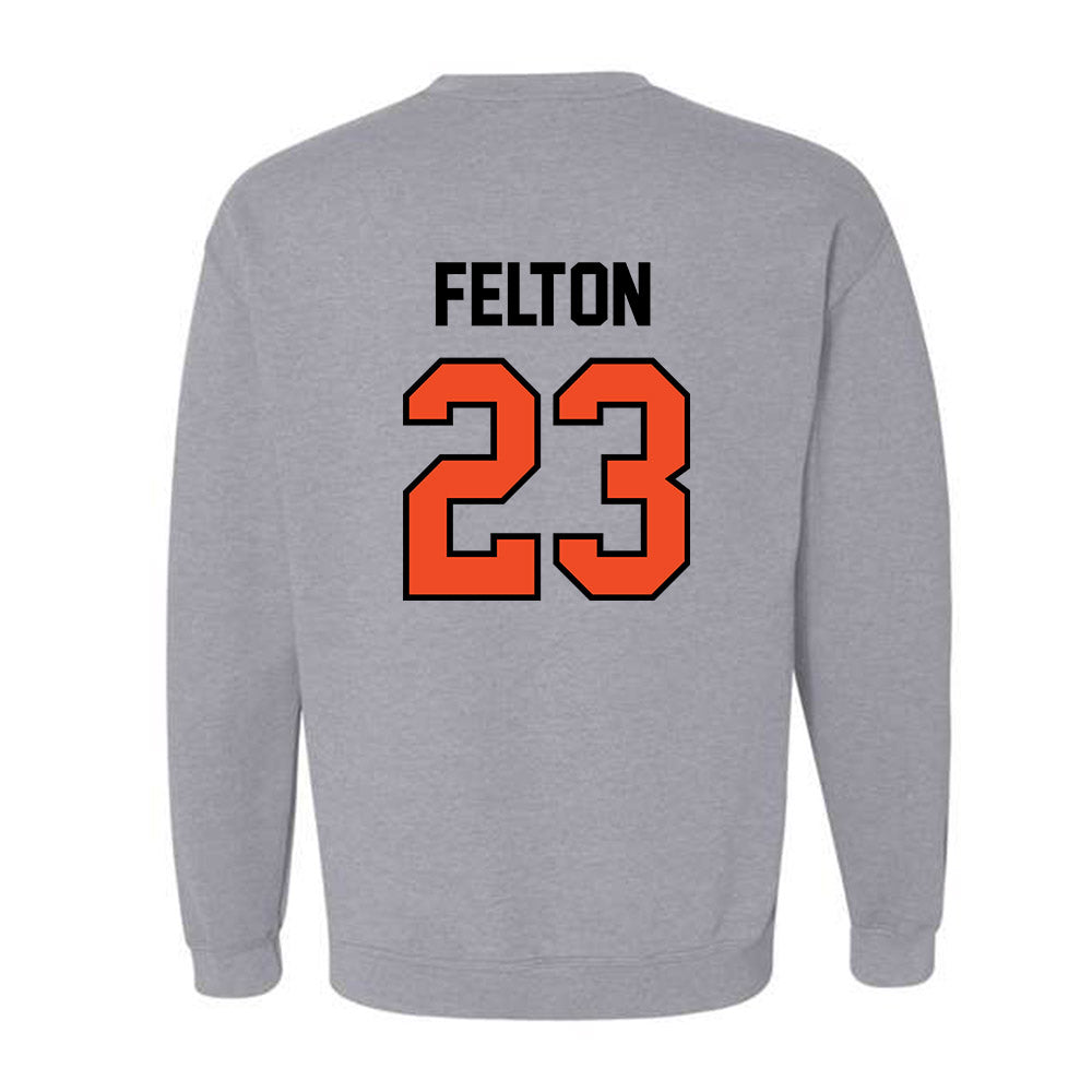 Campbell - NCAA Women's Basketball : Jasmine Felton - Fashion Shersey Crewneck Sweatshirt