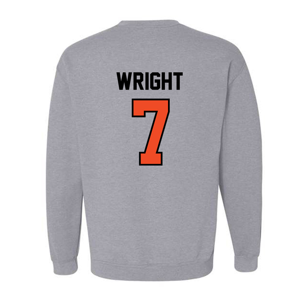 Campbell - NCAA Men's Soccer : Marco Wright - Fashion Shersey Crewneck Sweatshirt-1