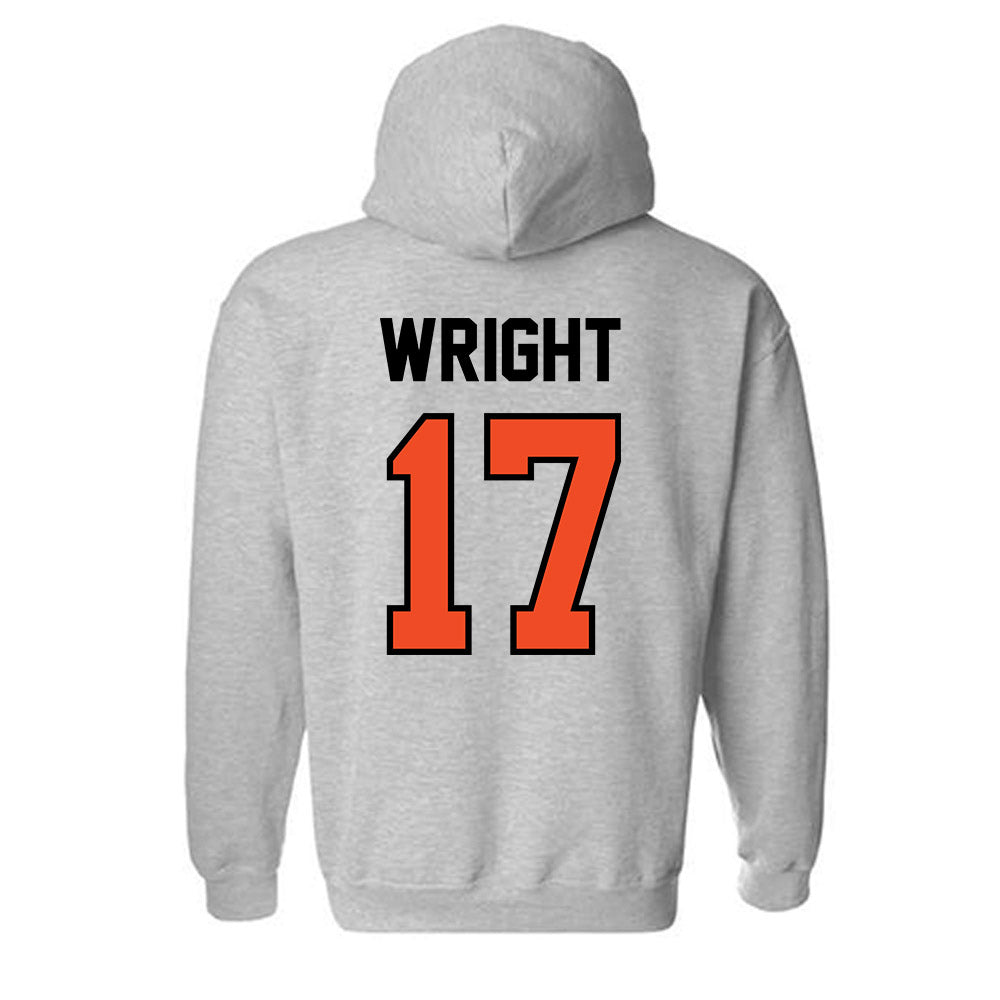 Campbell - NCAA Men's Soccer : Skyler Wright - Fashion Shersey Hooded Sweatshirt-1