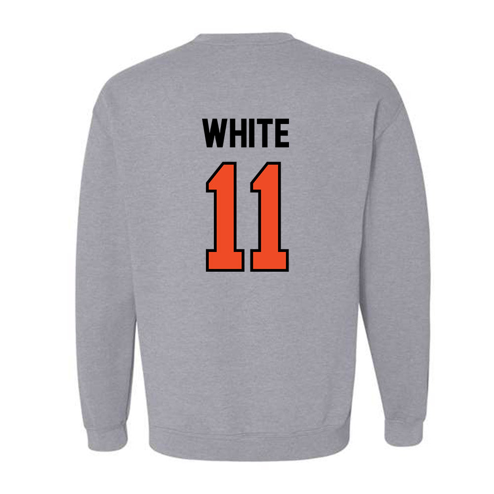 Campbell - NCAA Women's Lacrosse : Paige White - Fashion Shersey Crewneck Sweatshirt-1
